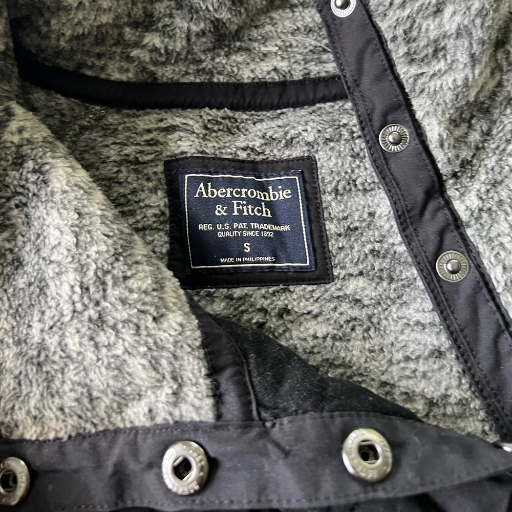 Used Abercrombie & Fitch, Black/Grey Fleece, US S - Picture 3 of 3